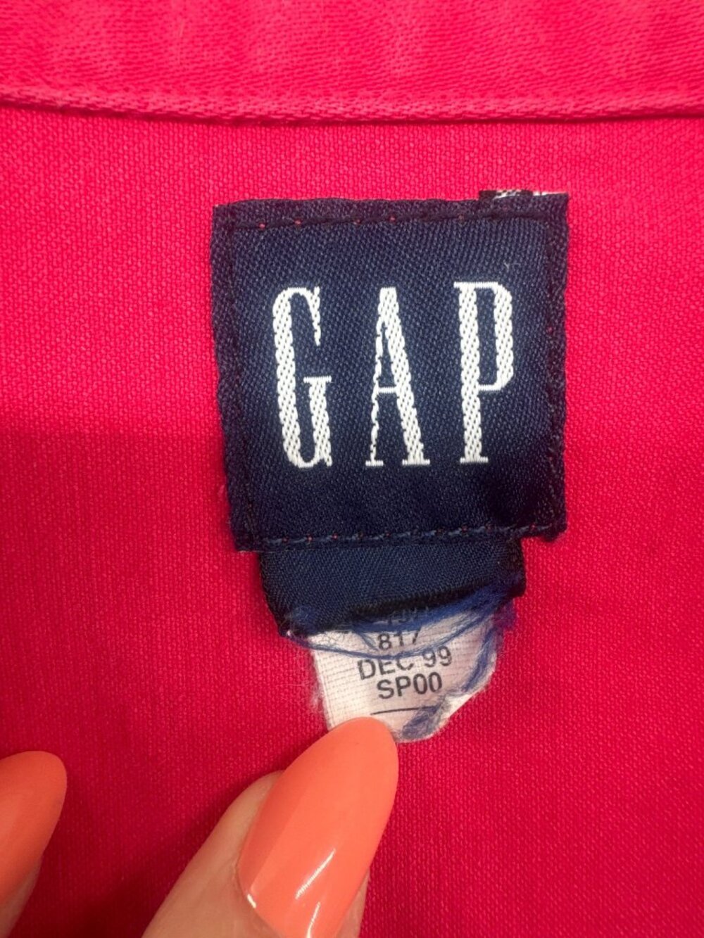Vintage GAP Womens Jacket Sz S Pink Denim Y2K Trucker Streetwear Retro Pockets - Picture 5 of 15